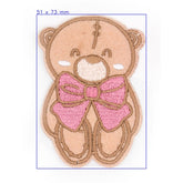 Teddybeer Strijk Applicatie met Strik Applicatie HKM38707